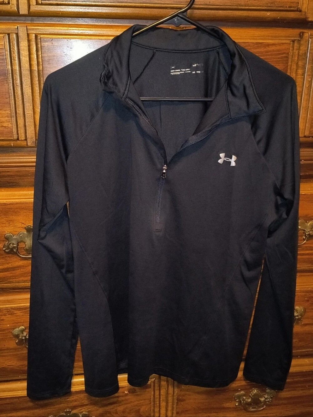 Under Armour Women's Black Long-Sleeve Half-Zip Shirt Size L